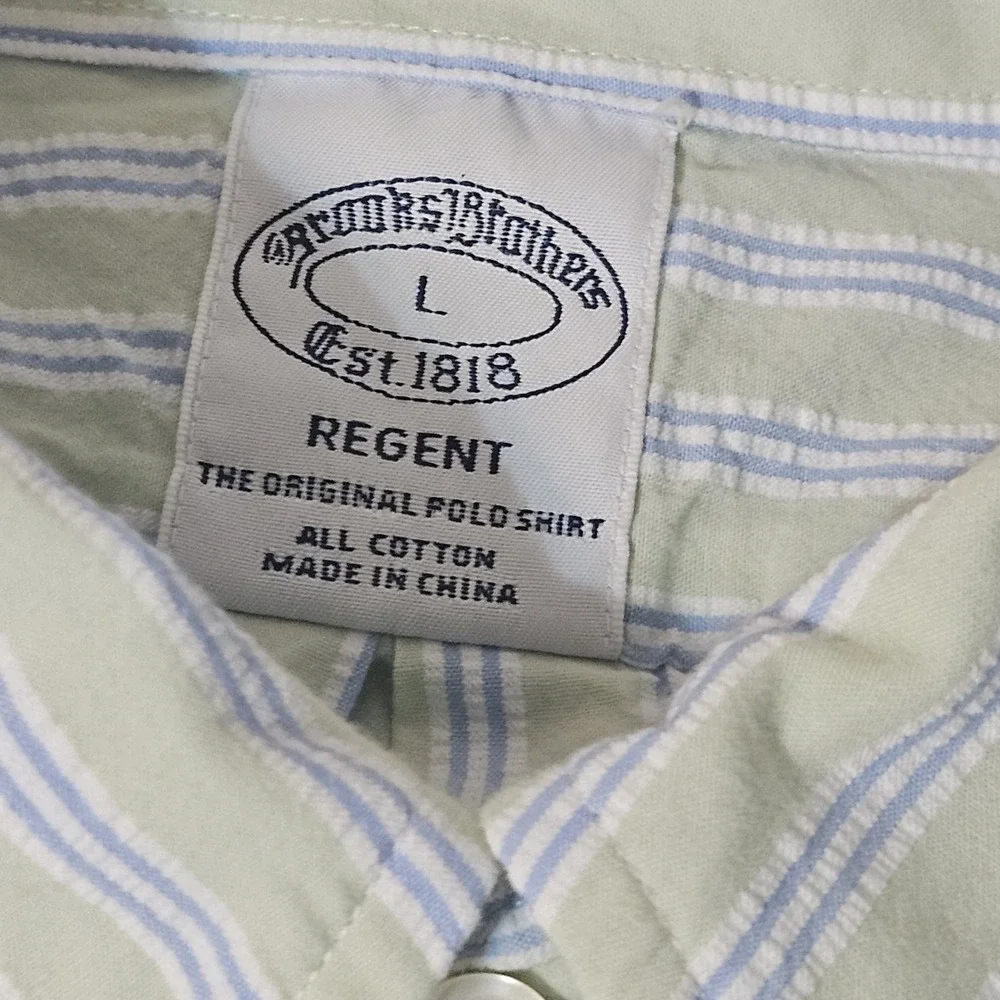 Brooks Brothers Regent LOT OF 2  L/S Shirt‎ Button NON IRON L EUC Seersucker